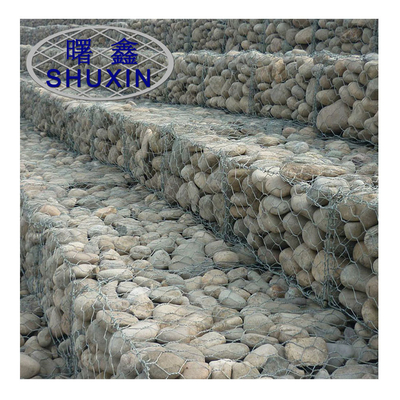 Flussbank-Schutz verdrehte Draht Gabions-Körbe, die 1m x 1m x 1m galvanisiert wurden
