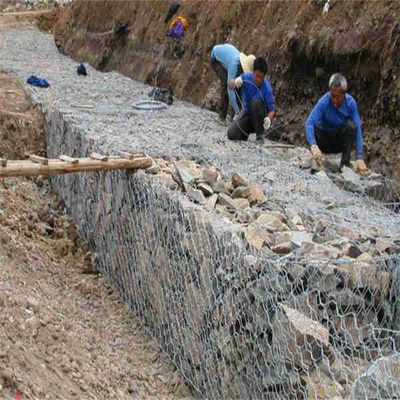 Sechseckiges 5*1*1m Gabion Draht-Mesh Basket For River Engineering-Projekt
