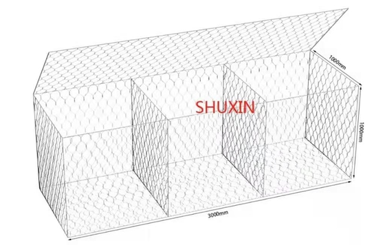 3.0mm 3x1x1m galvanisierte Gabion Kästen bügeln den Hochleistungsstein, der für Straßen und Brücken gefüllt wird