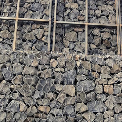 2m x 1m x 1m Standard galvanisierte Stahlstein-Käfig-sechseckigen Draht Mesh For Retaining Walls